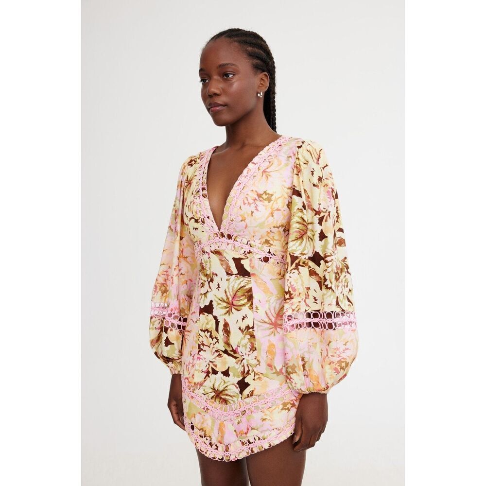 Significant Other Nicole Mini Dress in Jungle Mix Wedding Guest Sz 4 NWT$392 - Picture 2 of 9